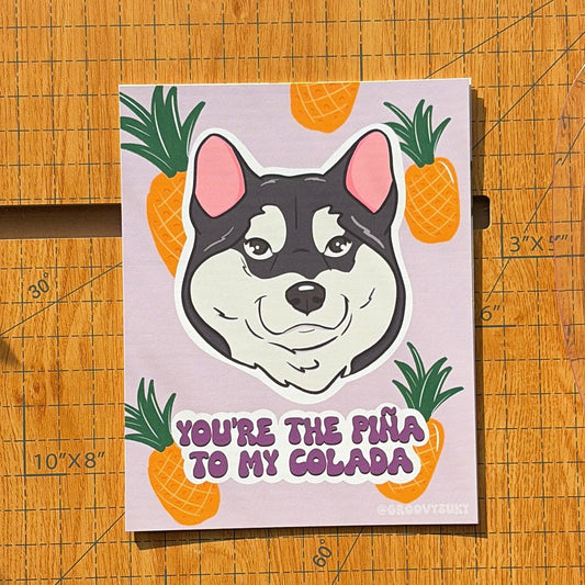 You're the Pina to My Colada Postcard