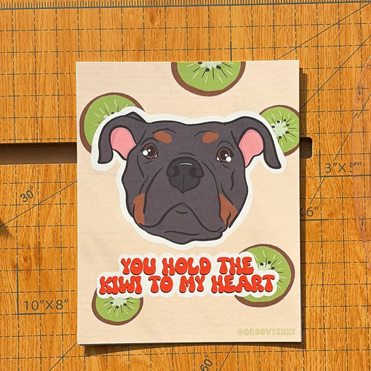 You Hold the Kiwi to My Heart Postcard