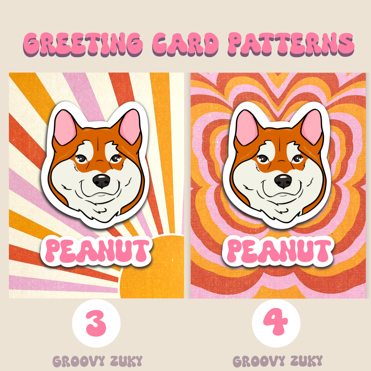 Groovy Pack | Personalized Pack | Greeting Card | Stickers | Bookmark | Keychain