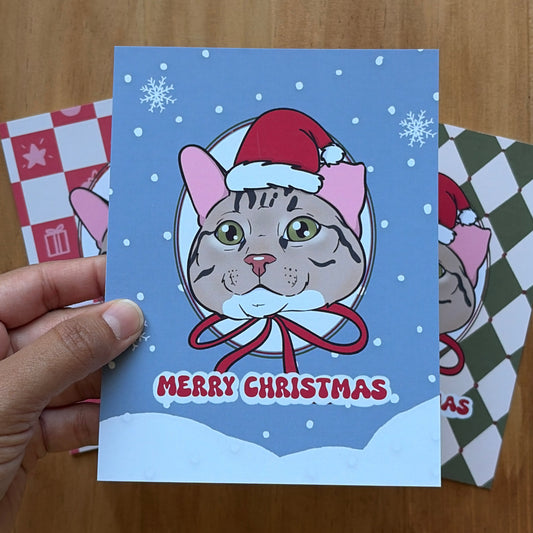 Custom Pet Christmas Greeting Cards (4 pcs) | PREORDER