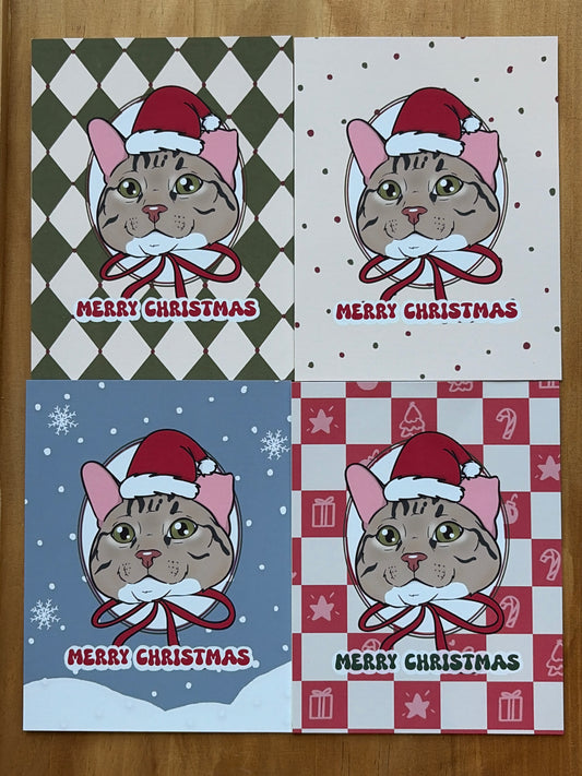 Custom Pet Christmas Greeting Cards (4 pcs) | PREORDER