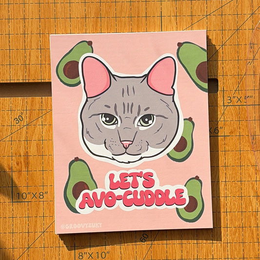 Let's Avo-cuddle Postcard