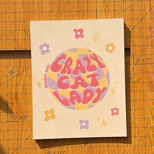 Ceazy Cat Lady Postcard