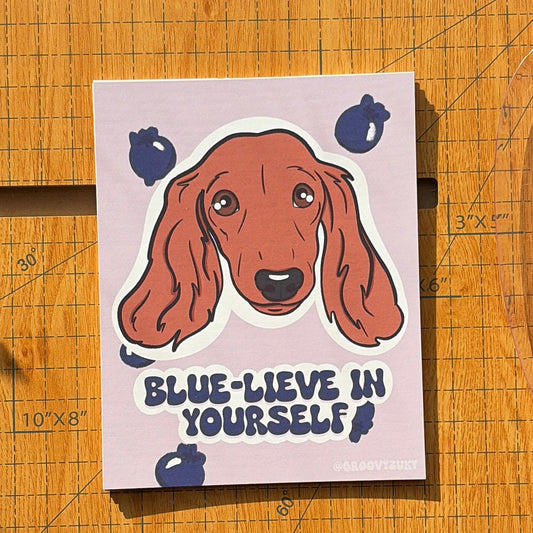 Blue-lieve In Yourself Postcard