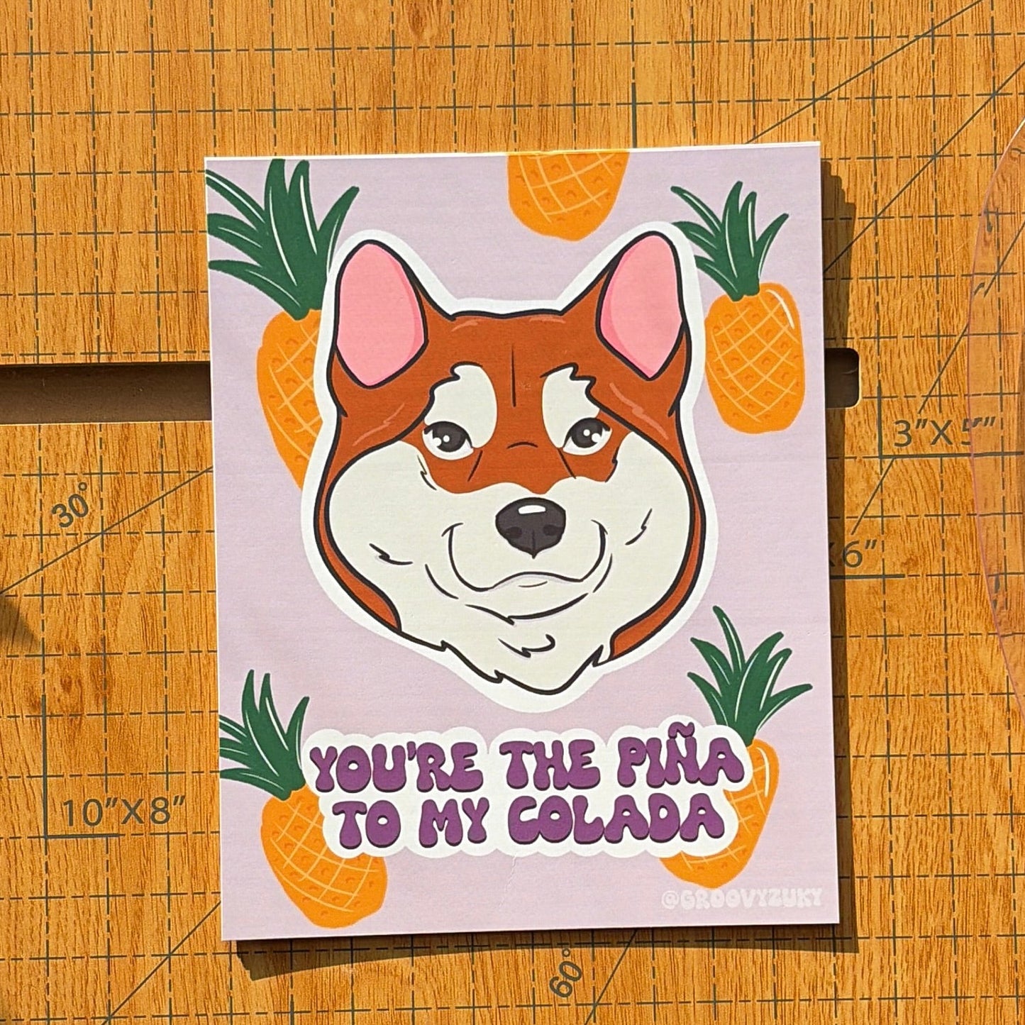 You're the Pina to My Colada Postcard