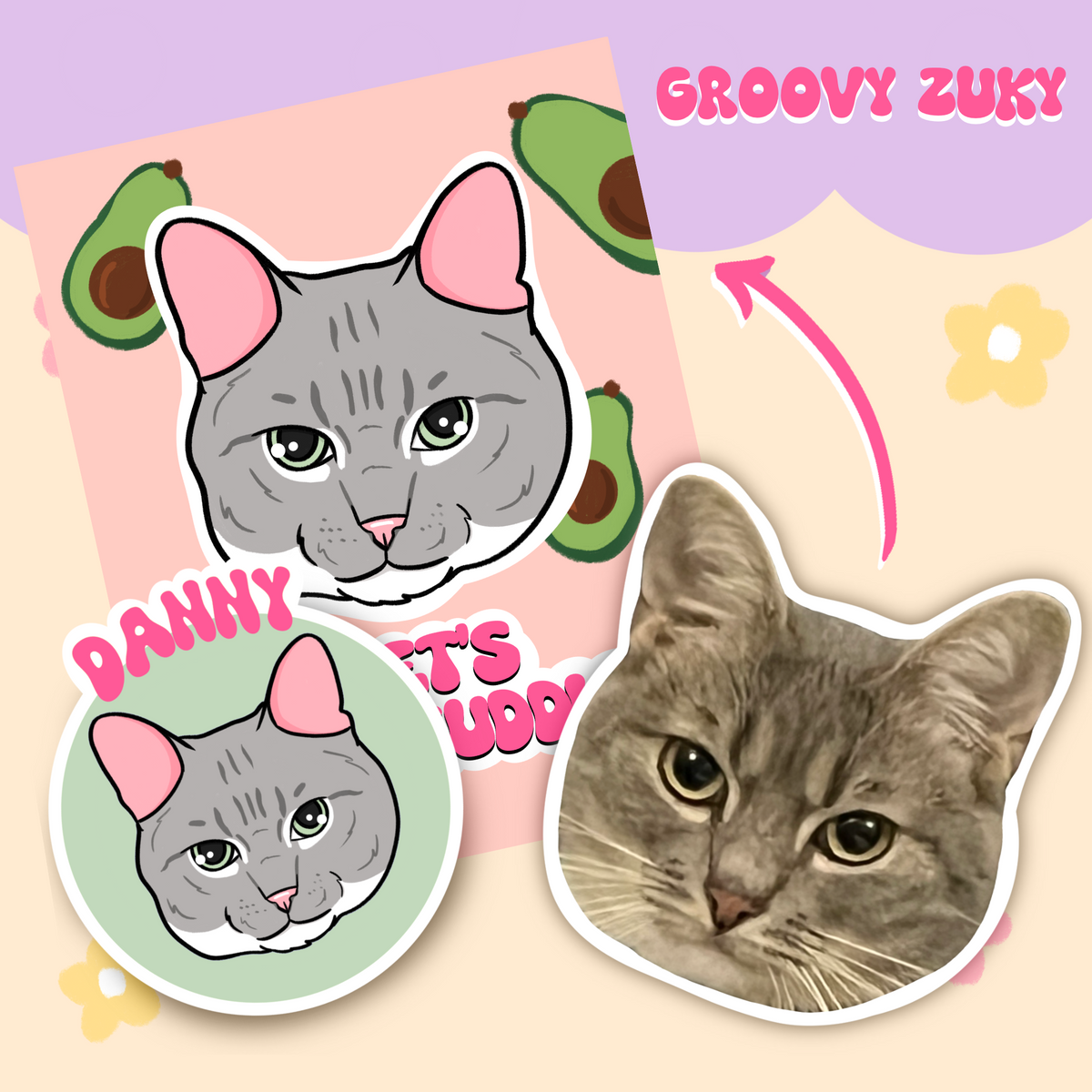 PREORDER | Custom Postcard & Stickers Bundle (6pcs)