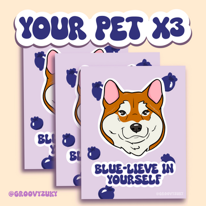 Custom Fruity Postcards 3 pcs